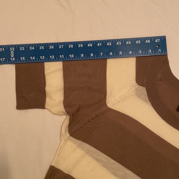 ANN TAYLOR Cream and Brown Sweater - S - Picture 8 of 8